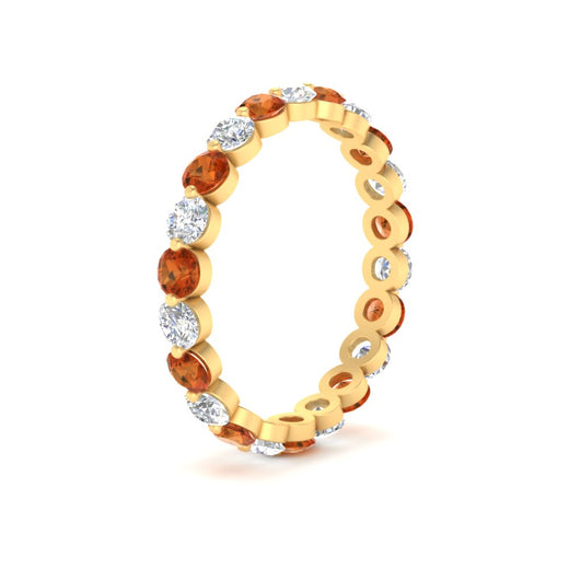 1.50 Ct Round Cut Diamond Single Prong Eternity Ring