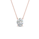 Load image into Gallery viewer, Oval 4 Prong Solitaire Pendant
