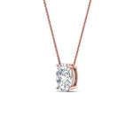 Load image into Gallery viewer, Oval 4 Prong Solitaire Pendant

