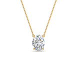 Load image into Gallery viewer, Oval 4 Prong Solitaire Pendant
