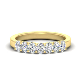 1.50 Ct Oval 7 Stone Classic Wedding Ring