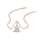 Load image into Gallery viewer, Pavé Bail Princess Cut Diamond Pendant