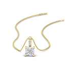 Load image into Gallery viewer, Pavé Bail Princess Cut Diamond Pendant