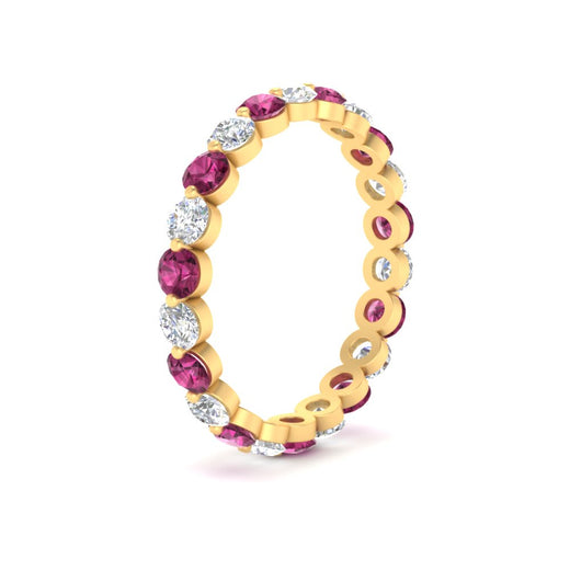 1.50 Ct Round Cut Diamond Single Prong Eternity Ring