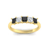Load image into Gallery viewer, 1.50-carat-princess-cut-five-stone-black-diamond-wedding-ring-in-yellow-gold-fdwb8008prblackangle5-1.50ct-nl-yg.jpg