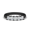 Load image into Gallery viewer, 1.50-carat-princess-cut-five-stone-diamond-wedding-ring-in-black-gold-fdwb8008prsleep-1.50ct-nl-bg.jpg