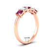 Load image into Gallery viewer, 1.50-carat-princess-cut-five-stone-pink-sapphire-wedding-ring-in-rose-gold-fdwb8008prgsadrpiangle2-1.50ct-nl-rg-hw.jpg