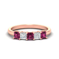 Thumbnail 39 - 1.50-carat-princess-cut-five-stone-pink-sapphire-wedding-ring-in-rose-gold-fdwb8008prgsadrpisleep-1.50ct-nl-rg.jpg