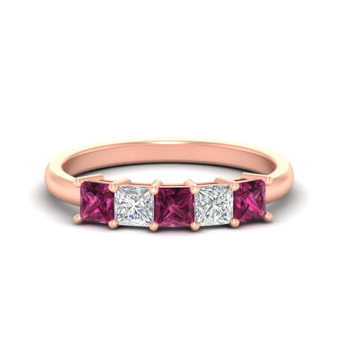 1.50-carat-princess-cut-five-stone-pink-sapphire-wedding-ring-in-rose-gold-fdwb8008prgsadrpisleep-1.50ct-nl-rg.jpg