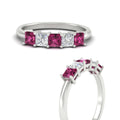 Thumbnail 15 - 1.50-carat-princess-cut-five-stone-pink-sapphire-wedding-ring-in-white-gold-fdwb8008prgsadrpiangle3-1.50ct-nl-wg.jpg