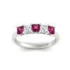 Load image into Gallery viewer, 1.50-carat-princess-cut-five-stone-pink-sapphire-wedding-ring-in-white-gold-fdwb8008prgsadrpiangle5-1.50ct-nl-wg.jpg