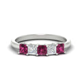 Thumbnail 14 - 1.50-carat-princess-cut-five-stone-pink-sapphire-wedding-ring-in-white-gold-fdwb8008prgsadrpisleep-1.50ct-nl-wg.jpg