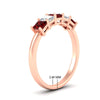 Load image into Gallery viewer, 1.50-carat-princess-cut-five-stone-ruby-wedding-ring-in-rose-gold-fdwb8008prgrudrangle2-1.50ct-nl-rg-hw.jpg