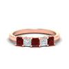 Load image into Gallery viewer, 1.50-carat-princess-cut-five-stone-ruby-wedding-ring-in-rose-gold-fdwb8008prgrudrsleep-1.50ct-nl-rg.jpg