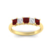 Load image into Gallery viewer, 1.50-carat-princess-cut-five-stone-ruby-wedding-ring-in-yellow-gold-fdwb8008prgrudrangle5-1.50ct-nl-yg.jpg