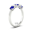 Thumbnail 13 - 1.50-carat-princess-cut-five-stone-sapphire-wedding-ring-in-white-gold-fdwb8008prgsablangle2-1.50ct-nl-wg-hw.jpg