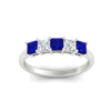 Load image into Gallery viewer, 1.50-carat-princess-cut-five-stone-sapphire-wedding-ring-in-white-gold-fdwb8008prgsablangle5-1.50ct-nl-wg.jpg