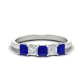 Thumbnail 9 - 1.50-carat-princess-cut-five-stone-sapphire-wedding-ring-in-white-gold-fdwb8008prgsablsleep-1.50ct-nl-wg.jpg