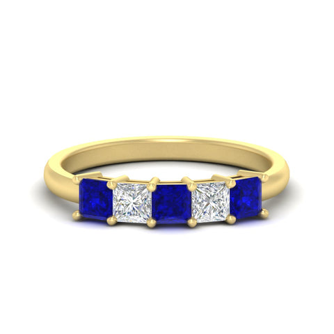 1.50-carat-princess-cut-five-stone-sapphire-wedding-ring-in-yellow-gold-fdwb8008prgsablsleep-1.50ct-nl-yg.jpg