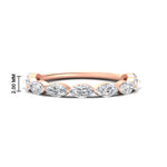 Load image into Gallery viewer, 1.50-carat-prong-set-marquise-diamond-wedding-band-in-rose-gold-FD8398MQB-1.50CT-NL-RG-HW