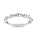Load image into Gallery viewer, 1.50-carat-prong-set-marquise-diamond-wedding-band-in-white-gold-FD8398MQBANGLE5-1.50CT-NL-WG