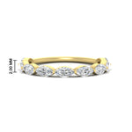 Load image into Gallery viewer, 1.50-carat-prong-set-marquise-diamond-wedding-band-in-yellow-gold-FD8398MQB-1.50CT-NL-YG-HW