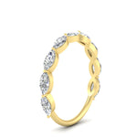 Load image into Gallery viewer, 1.50-carat-prong-set-marquise-diamond-wedding-band-in-yellow-gold-FD8398MQBANGLE2-1.50CT-NL-YG