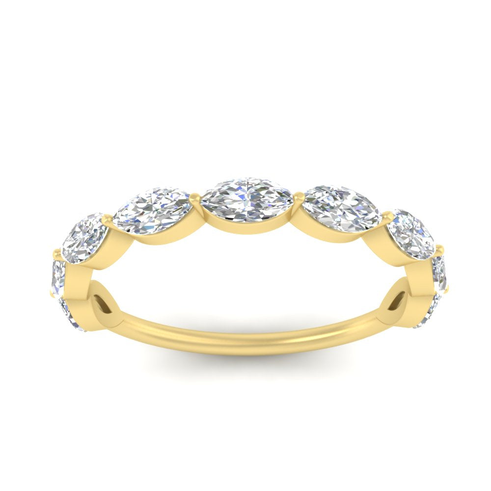 1.50-carat-prong-set-marquise-diamond-wedding-band-in-yellow-gold-FD8398MQBANGLE5-1.50CT-NL-YG