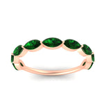 Load image into Gallery viewer, 1.50-carat-prong-set-marquise-emerald-wedding-band-in-rose-gold-FD8398MQBGEMGERANGLE5-1.50CT-NL-RG