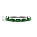 Load image into Gallery viewer, 1.50-carat-prong-set-marquise-emerald-wedding-band-in-white-gold-FD8398MQBGEMGER-1.50CT-NL-WG-HW