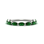 Load image into Gallery viewer, 1.50-carat-prong-set-marquise-emerald-wedding-band-in-white-gold-FD8398MQBGEMGER-1.50CT-NL-WG