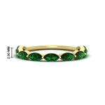 Load image into Gallery viewer, 1.50-carat-prong-set-marquise-emerald-wedding-band-in-yellow-gold-FD8398MQBGEMGER-1.50CT-NL-YG-HW
