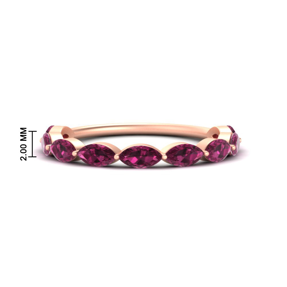 1.50-carat-prong-set-marquise-pink-sapphire-wedding-band-in-rose-gold-FD8398MQBGSADRPI-1.50CT-NL-RG-HW