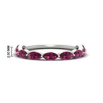 Load image into Gallery viewer, 1.50-carat-prong-set-marquise-pink-sapphire-wedding-band-in-white-gold-FD8398MQBGSADRPI-1.50CT-NL-WG-HW