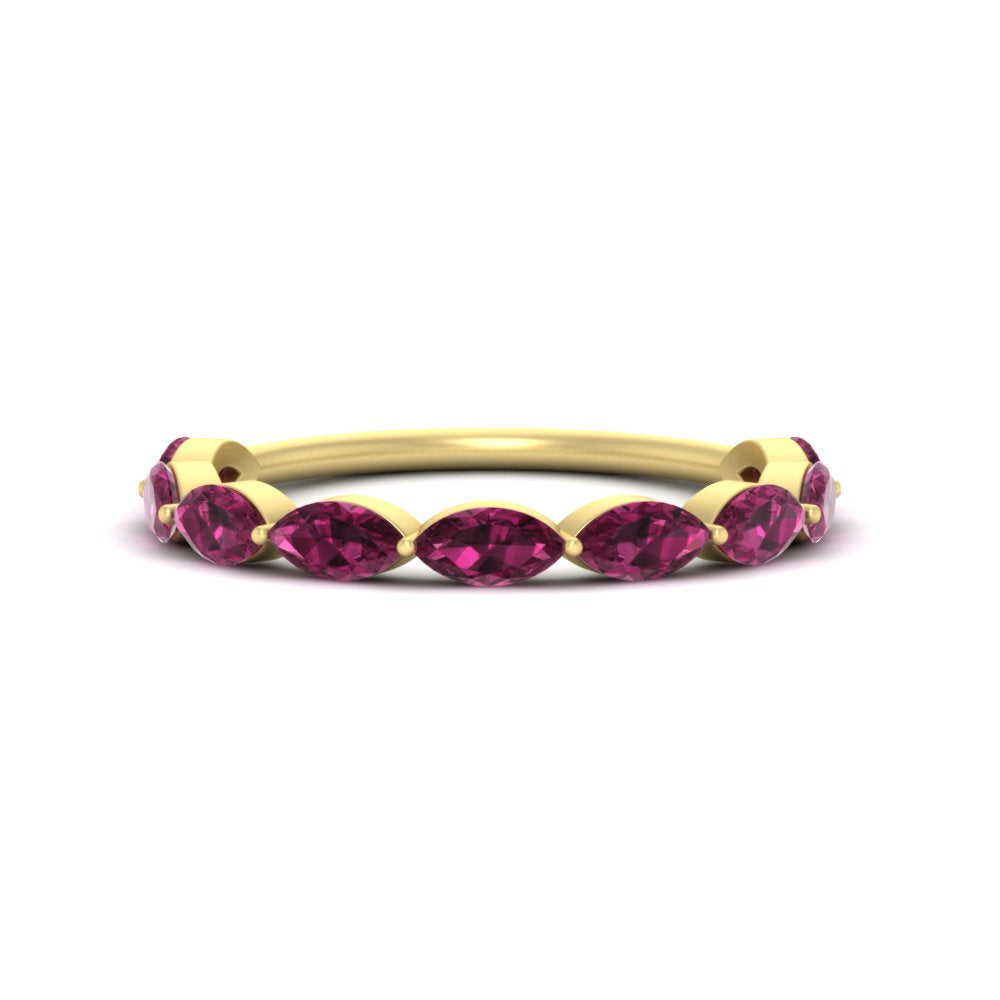 1.50-carat-prong-set-marquise-pink-sapphire-wedding-band-in-yellow-gold-FD8398MQBGSADRPI-1.50CT-NL-YG