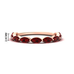 Load image into Gallery viewer, 1.50-carat-prong-set-marquise-ruby-wedding-band-in-rose-gold-FD8398MQBGRUDR-1.50CT-NL-RG-HW