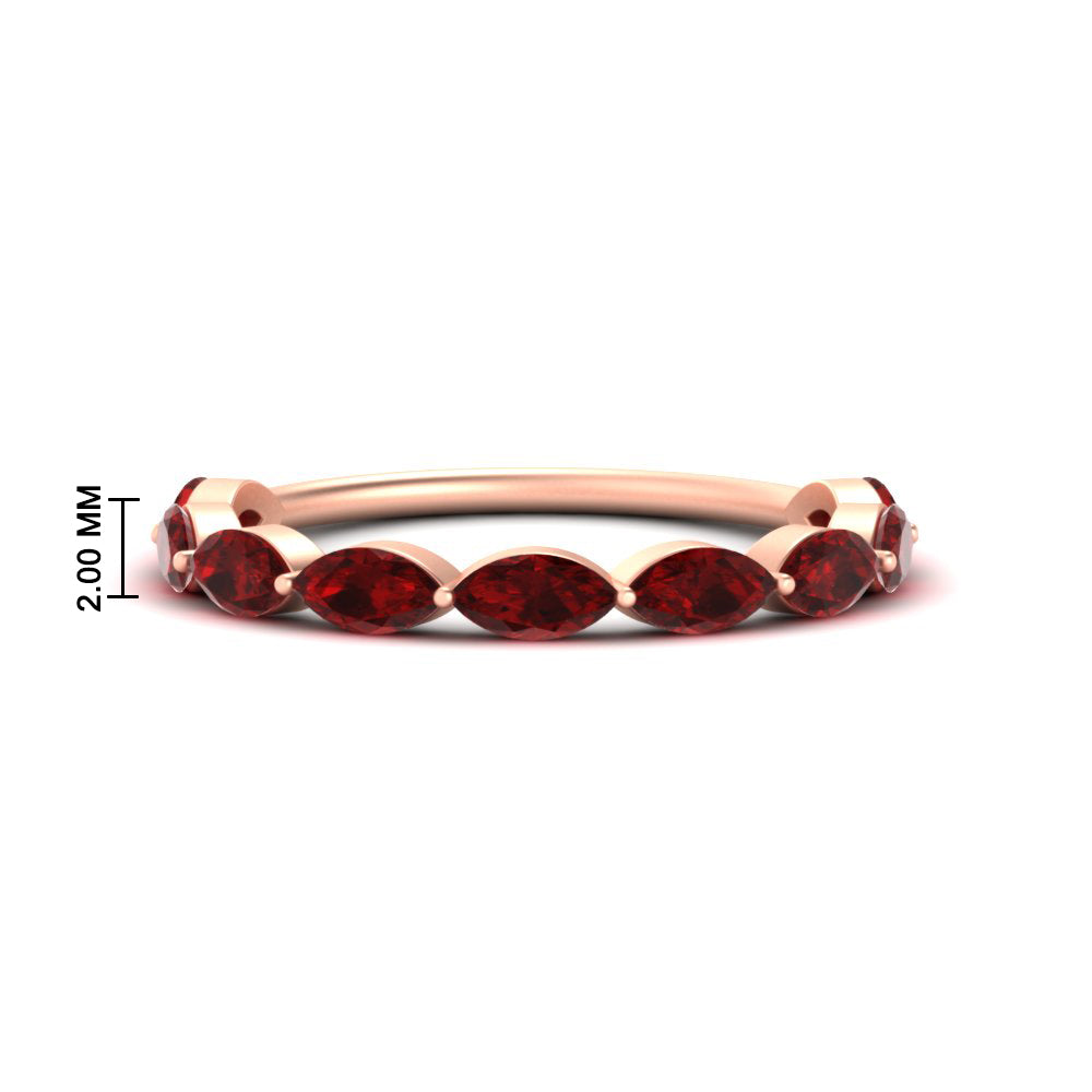 1.50-carat-prong-set-marquise-ruby-wedding-band-in-rose-gold-FD8398MQBGRUDR-1.50CT-NL-RG-HW