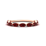 Load image into Gallery viewer, 1.50-carat-prong-set-marquise-ruby-wedding-band-in-rose-gold-FD8398MQBGRUDR-1.50CT-NL-RG