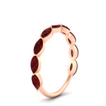 Load image into Gallery viewer, 1.50-carat-prong-set-marquise-ruby-wedding-band-in-rose-gold-FD8398MQBGRUDRANGLE2-1.50CT-NL-RG