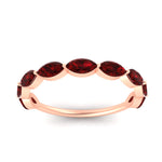 Load image into Gallery viewer, 1.50-carat-prong-set-marquise-ruby-wedding-band-in-rose-gold-FD8398MQBGRUDRANGLE5-1.50CT-NL-RG