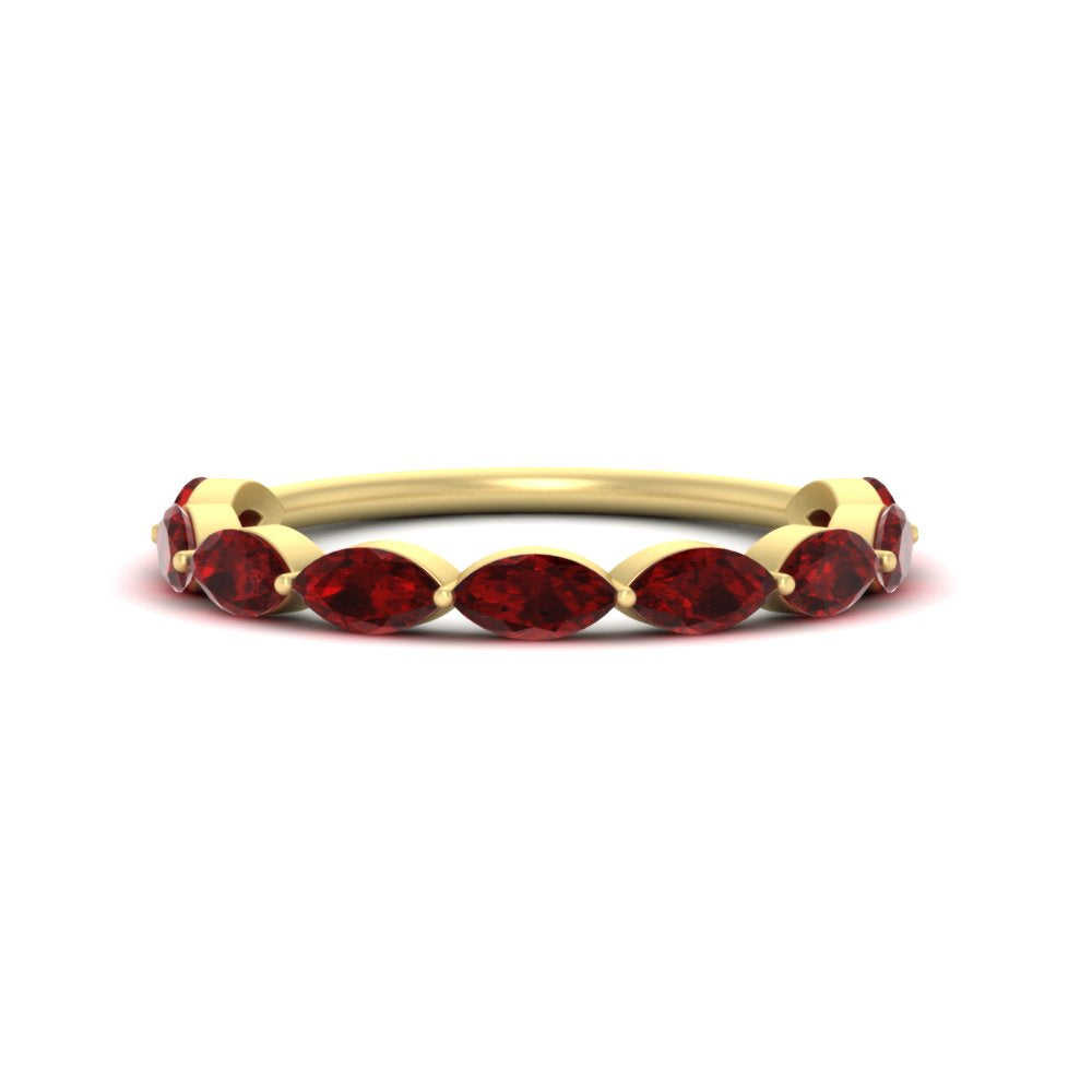 1.50-carat-prong-set-marquise-ruby-wedding-band-in-yellow-gold-FD8398MQBGRUDR-1.50CT-NL-YG