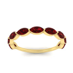 Load image into Gallery viewer, 1.50-carat-prong-set-marquise-ruby-wedding-band-in-yellow-gold-FD8398MQBGRUDRANGLE5-1.50CT-NL-YG