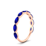 Load image into Gallery viewer, 1.50-carat-prong-set-marquise-sapphire-wedding-band-in-rose-gold-FD8398MQBGSABLANGLE2-1.50CT-NL-RG