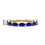 Load image into Gallery viewer, 1.50-carat-prong-set-marquise-sapphire-wedding-band-in-yellow-gold-FD8398MQBGSABL-1.50CT-NL-YG-HW