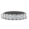 Load image into Gallery viewer, 1.50-carat-radiant-cut-7-stone-diamond-wedding-band-in-black-gold-FD8008RAB-1.50CT-NL-BG-HW