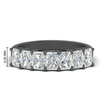 Load image into Gallery viewer, 1.50-carat-radiant-cut-7-stone-diamond-wedding-band-in-black-gold-FD8008RAB-1.50CT-NL-BG-HW
