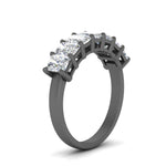 Load image into Gallery viewer, 1.50-carat-radiant-cut-7-stone-diamond-wedding-band-in-black-gold-FD8008RABANGLE2-1.50CT-NL-BG
