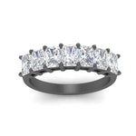 Load image into Gallery viewer, 1.50-carat-radiant-cut-7-stone-diamond-wedding-band-in-black-gold-FD8008RABANGLE5-1.50CT-NL-BG
