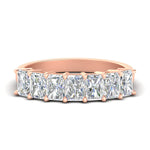 Load image into Gallery viewer, 1.50-carat-radiant-cut-7-stone-diamond-wedding-band-in-rose-gold-FD8008RAB-1.50CT-NL-RG
