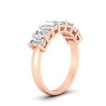 Load image into Gallery viewer, 1.50-carat-radiant-cut-7-stone-diamond-wedding-band-in-rose-gold-FD8008RABANGLE2-1.50CT-NL-RG

